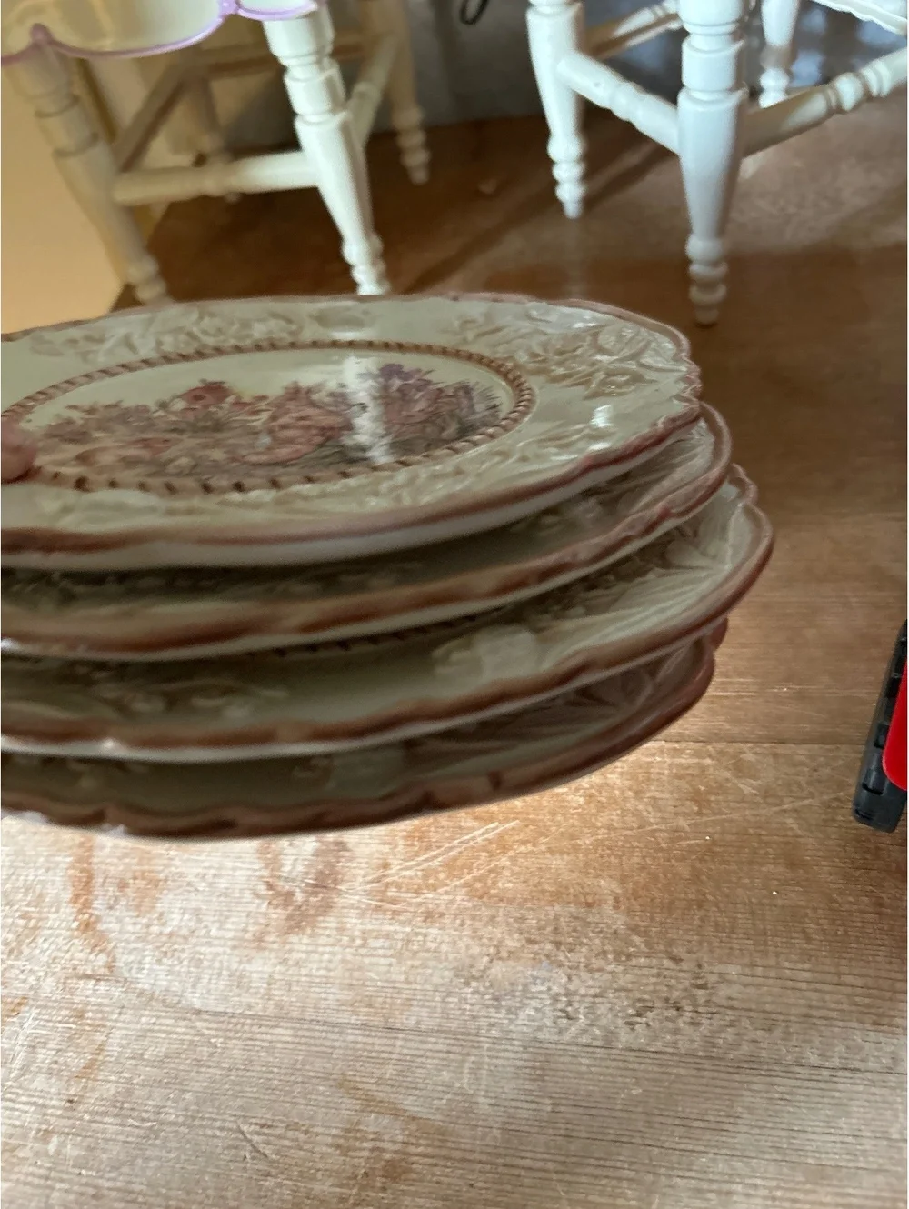 Easter treasure Cracker Barrel  8.5 Inch desert- Dinner Plates Set of 4